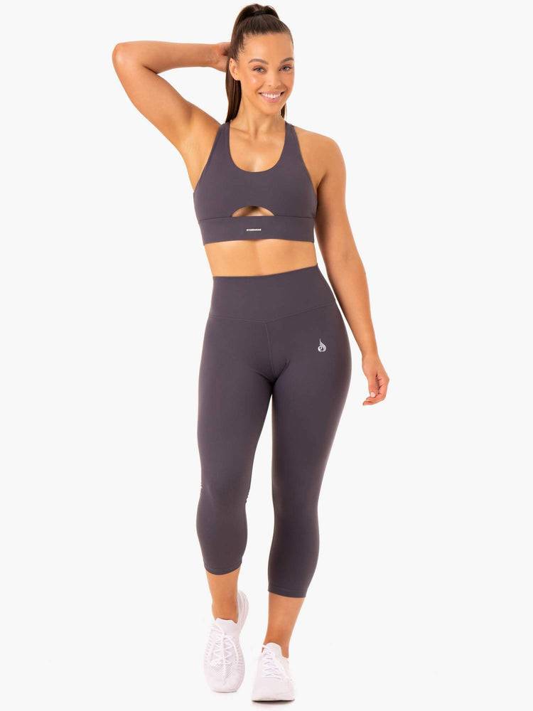 Charcoal Ryderwear Women Leggings Base 7/8 High Waisted Women's Leggings | AU1726DN