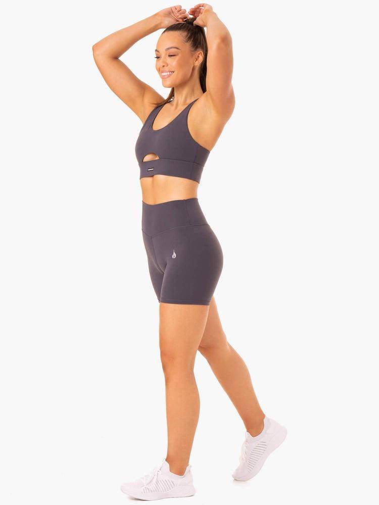 Charcoal Ryderwear Women Shorts Base High Waisted Women's Shorts | AU1994XF