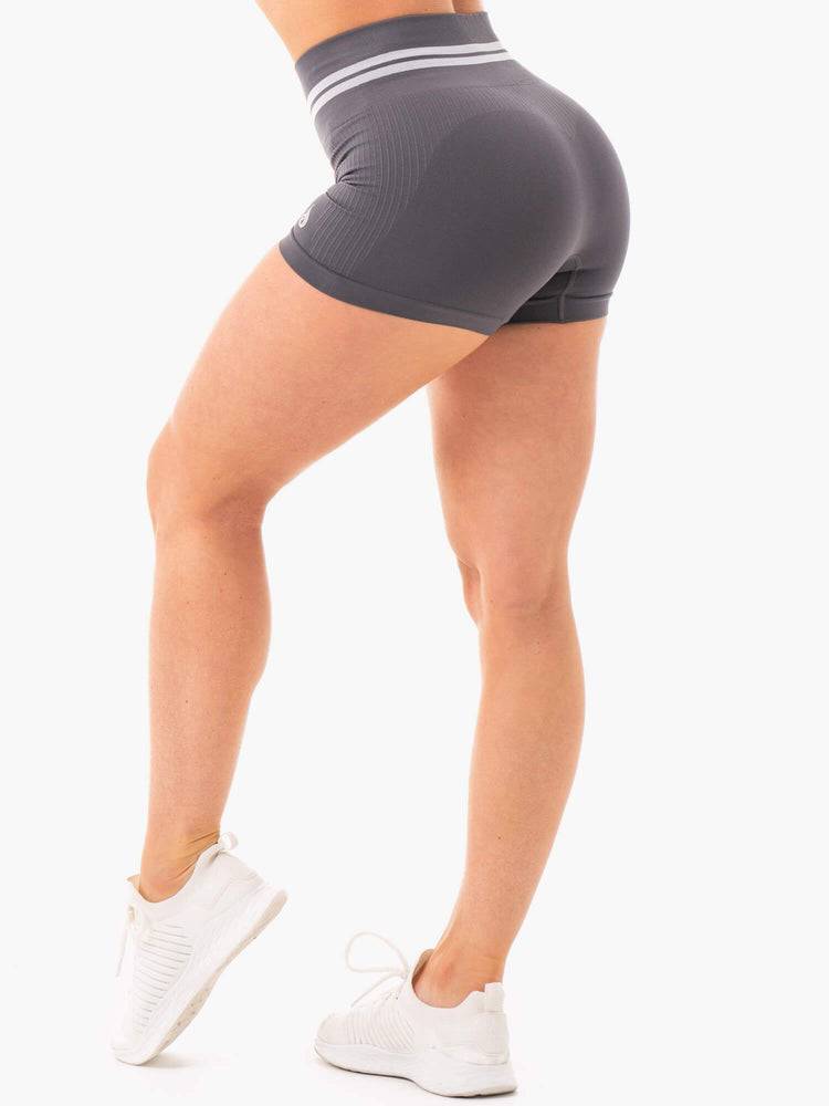 Charcoal Ryderwear Women Shorts Freestyle Seamless High Waisted Women's Shorts | AU2203CE