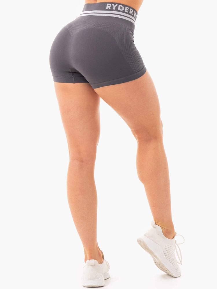 Charcoal Ryderwear Women Shorts Freestyle Seamless High Waisted Women's Shorts | AU2203CE