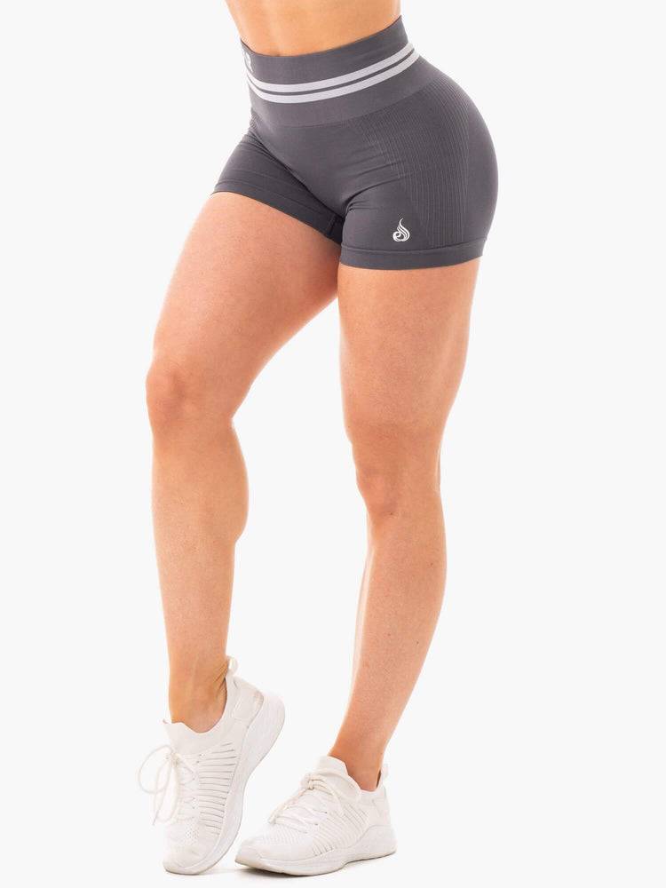 Charcoal Ryderwear Women Shorts Freestyle Seamless High Waisted Women\'s Shorts | AU2203CE