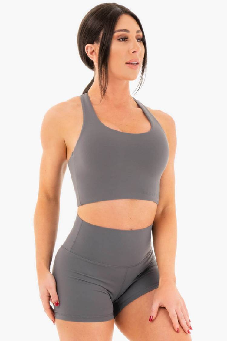 Charcoal Ryderwear Women Sports Bra NKD Women's Sports Bra | AU2553UT