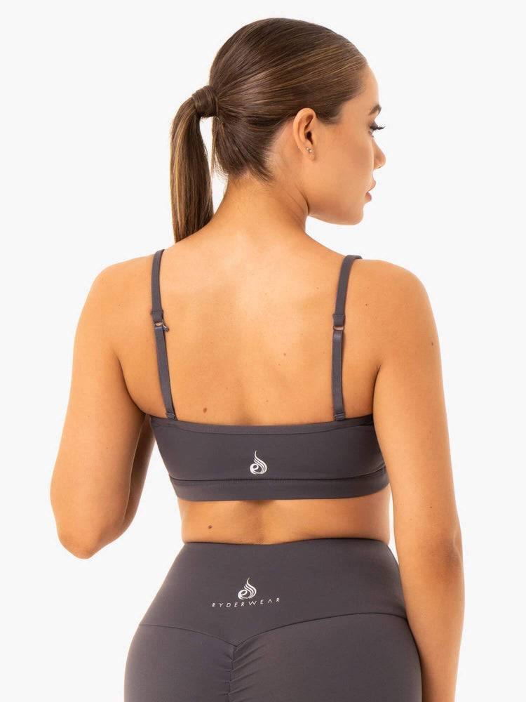 Charcoal Ryderwear Women Sports Bra Staples Women's Sports Bra | AU2440HK