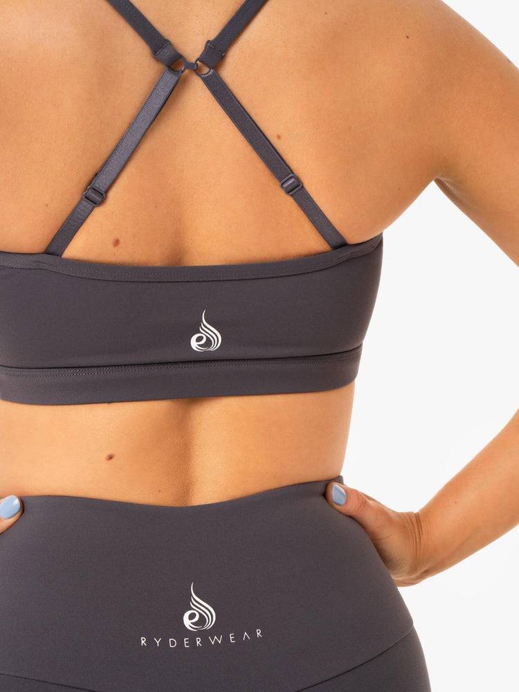 Charcoal Ryderwear Women Sports Bra Staples Women's Sports Bra | AU2440HK