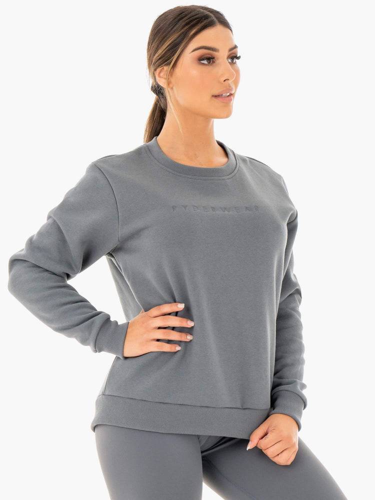 Charcoal Ryderwear Women Sweaters Motion Oversized Women's Sweaters | AU2611QZ