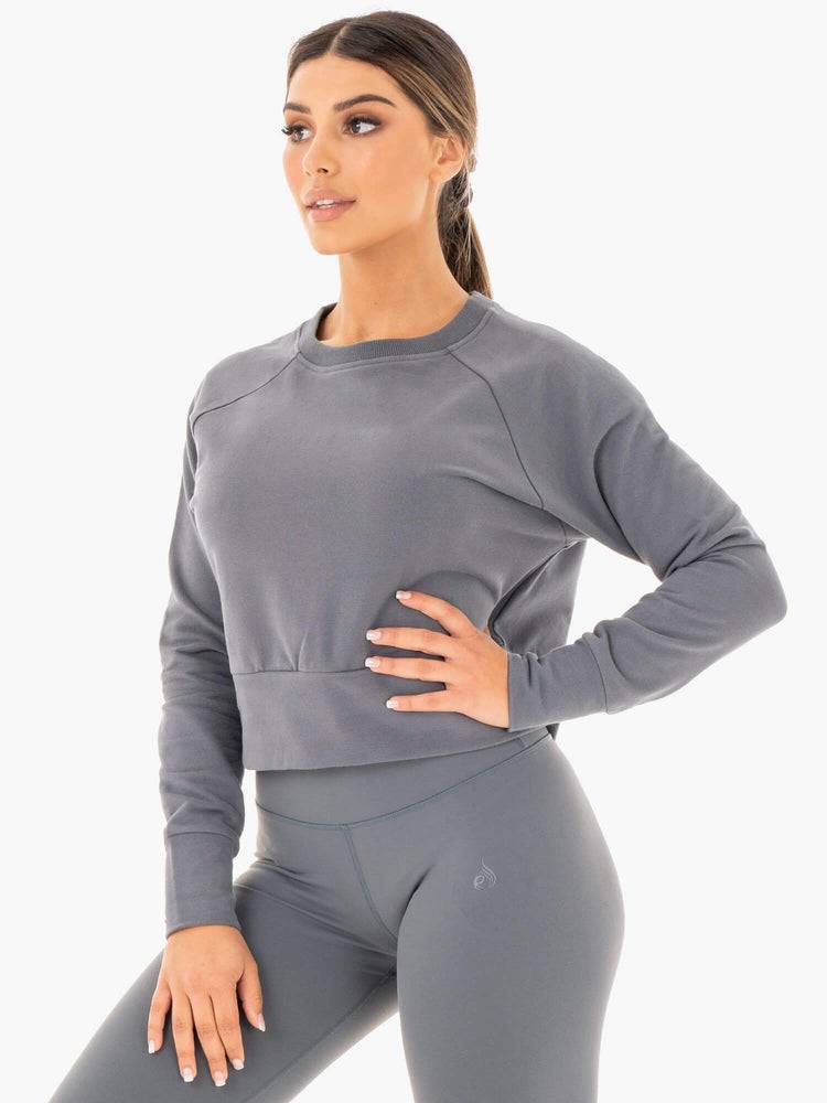 Charcoal Ryderwear Women Sweaters Motion Women's Sweaters | AU2619LH