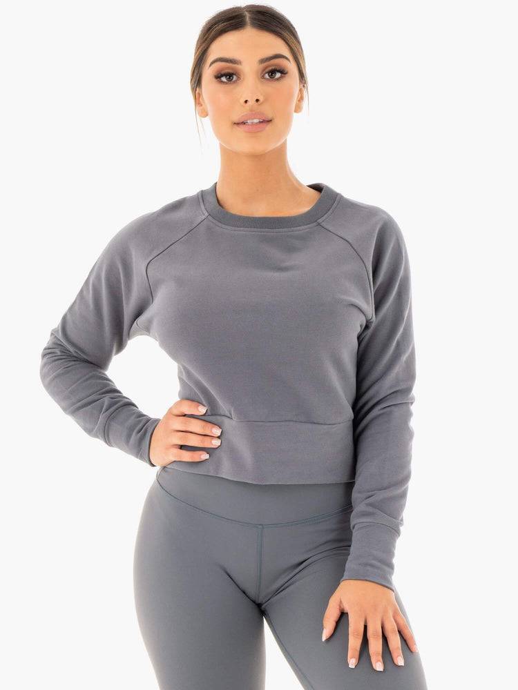 Charcoal Ryderwear Women Sweaters Motion Women\'s Sweaters | AU2619LH