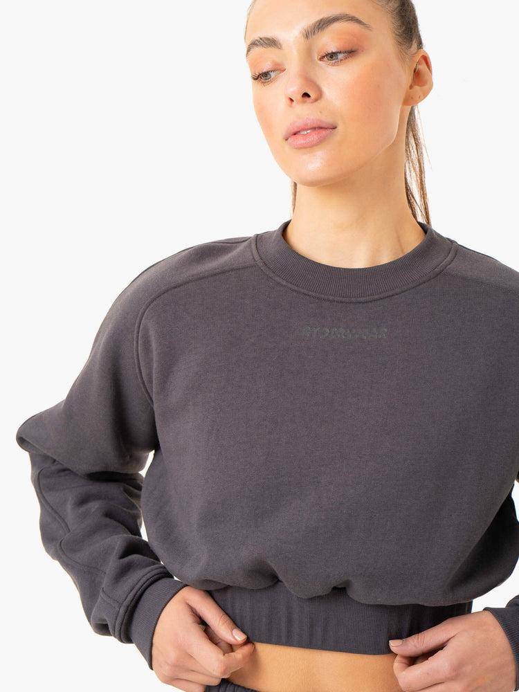 Charcoal Ryderwear Women Sweaters Sideline Women's Sweaters | AU2646AP