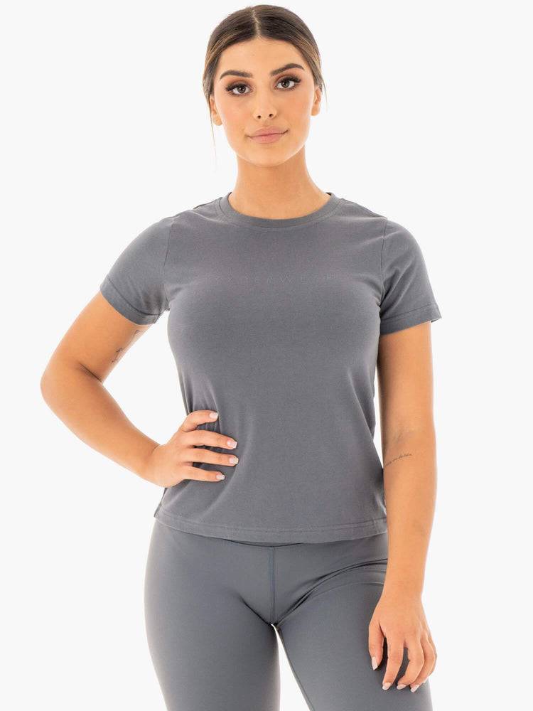 Charcoal Ryderwear Women T Shirts Motion Women's T Shirts | AU2691KI