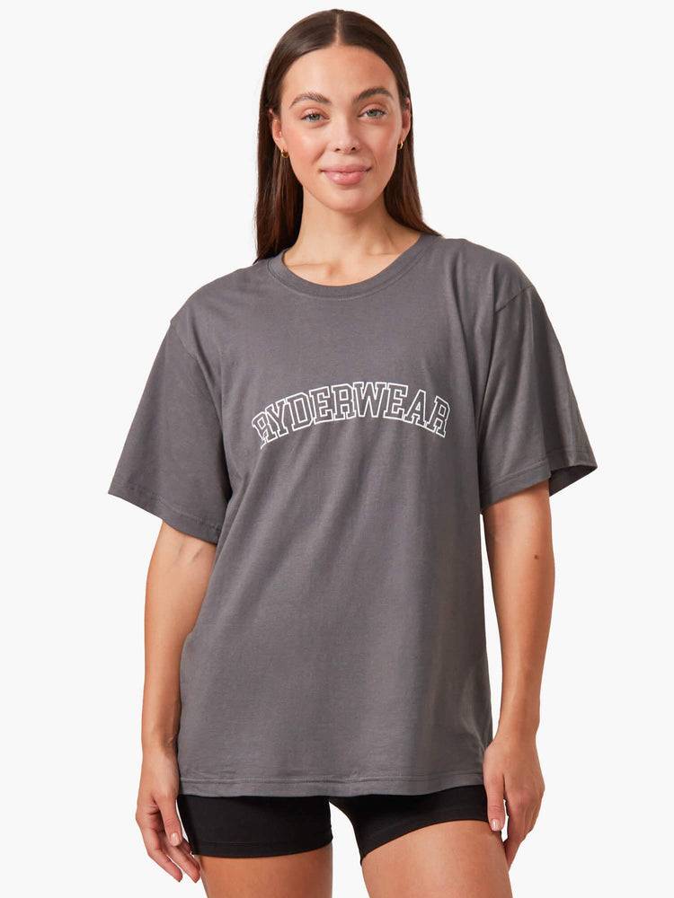 Charcoal Ryderwear Women T Shirts Oversized Women's T Shirts | AU2743AP