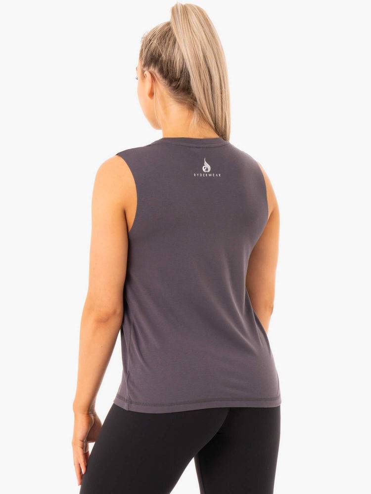 Charcoal Ryderwear Women Tanks Ladies Baller Women's Tanks | AU3018ZG