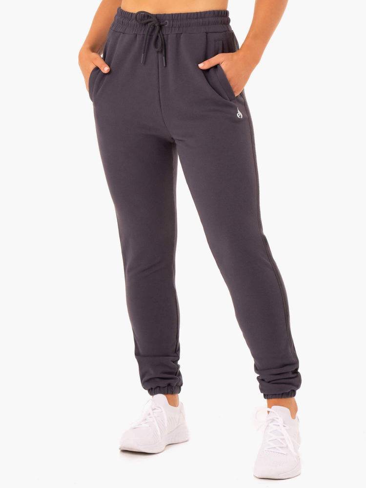 Charcoal Ryderwear Women Track Pants Base High Waisted Women\'s Track Pants | AU3052DN