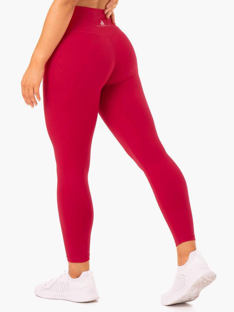 Cherry Red Ryderwear Women Leggings Base Full Length High Waisted Women's Leggings | AU1745YU