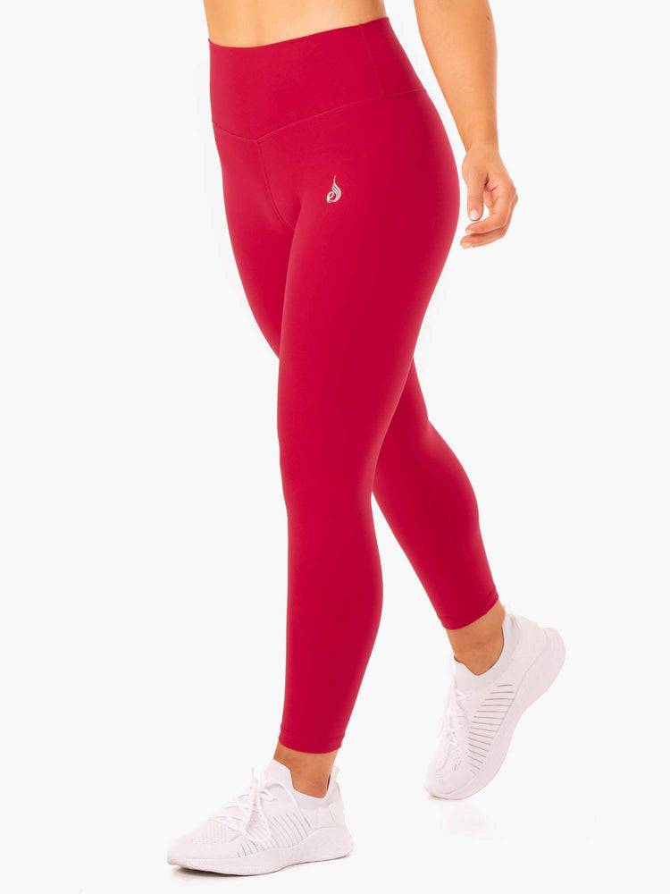 Cherry Red Ryderwear Women Leggings Base Full Length High Waisted Women's Leggings | AU1745YU