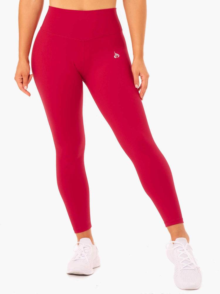 Cherry Red Ryderwear Women Leggings Base Full Length High Waisted Women\'s Leggings | AU1745YU