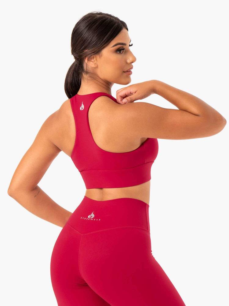 Cherry Red Ryderwear Women Sports Bra Base Racer Back Women's Sports Bra | AU2485VD