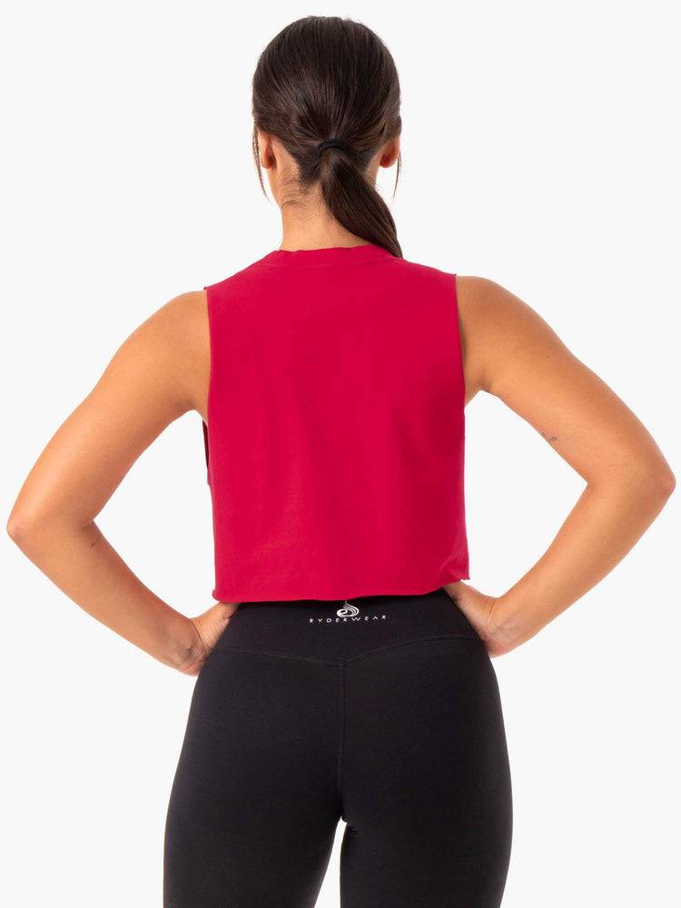 Cherry Red Ryderwear Women Tanks Base Muscle Women's Tanks | AU2978HK