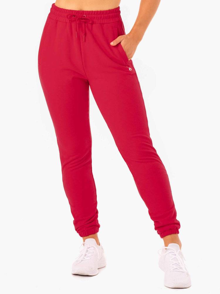 Cherry Red Ryderwear Women Track Pants Base High Waisted Women\'s Track Pants | AU3050GL