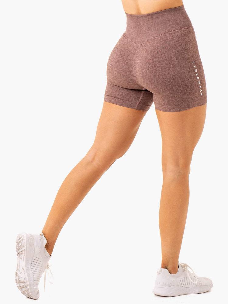 Chocolate Marl Ryderwear Women Shorts Essential Seamless Women's Shorts | AU2058UT