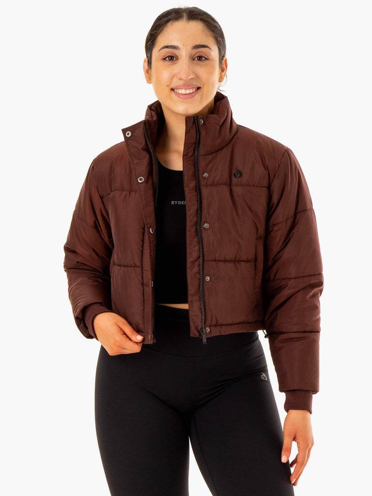 Chocolate Ryderwear Women Jackets Apex Puffer Women's Jackets | AU1717RW