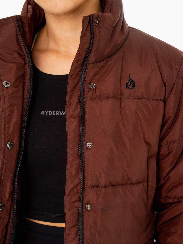 Chocolate Ryderwear Women Jackets Apex Puffer Women's Jackets | AU1717RW