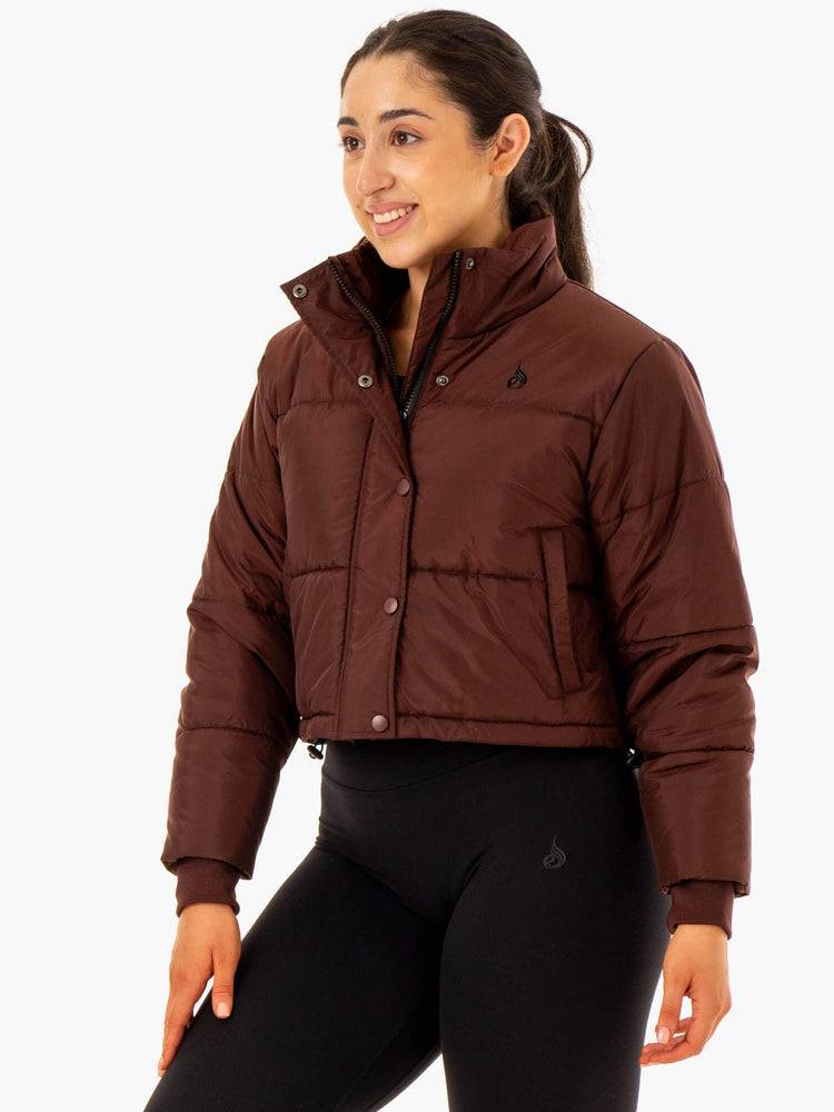 Chocolate Ryderwear Women Jackets Apex Puffer Women's Jackets | AU1717RW