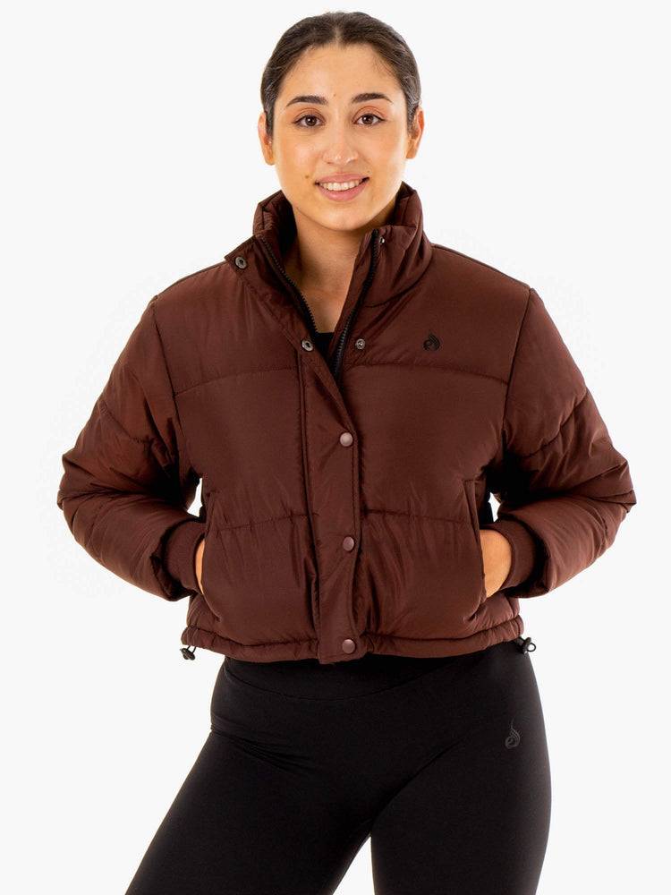 Chocolate Ryderwear Women Jackets Apex Puffer Women\'s Jackets | AU1717RW