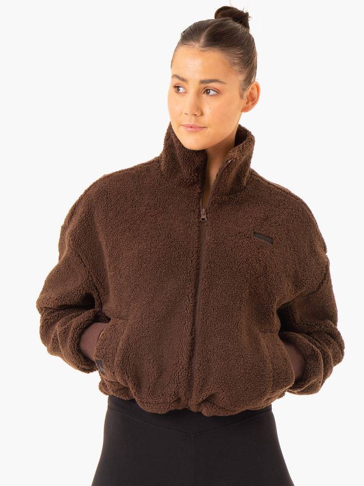 Chocolate Ryderwear Women Jackets Element Teddy Women's Jackets | AU1725SO