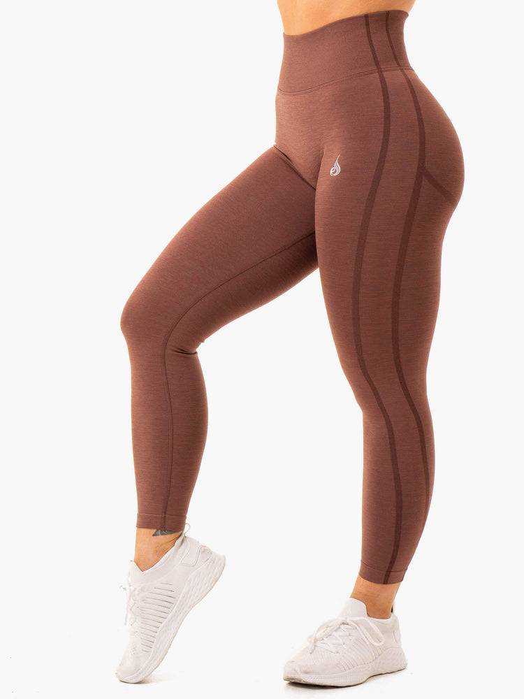 Chocolate Ryderwear Women Leggings Enhance Scrunch Bum Seamless Women's Leggings | AU1889ZG