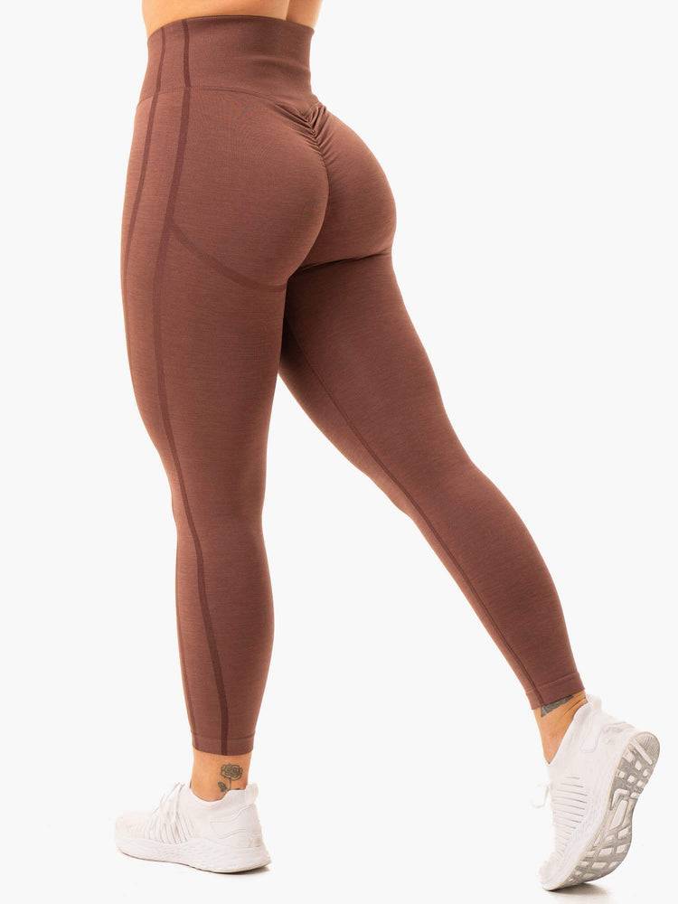 Chocolate Ryderwear Women Leggings Enhance Scrunch Bum Seamless Women's Leggings | AU1889ZG