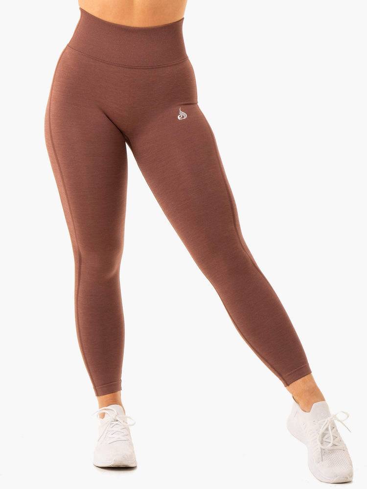 Chocolate Ryderwear Women Leggings Enhance Scrunch Bum Seamless Women's Leggings | AU1889ZG