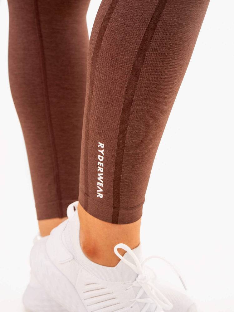 Chocolate Ryderwear Women Leggings Enhance Scrunch Bum Seamless Women's Leggings | AU1889ZG