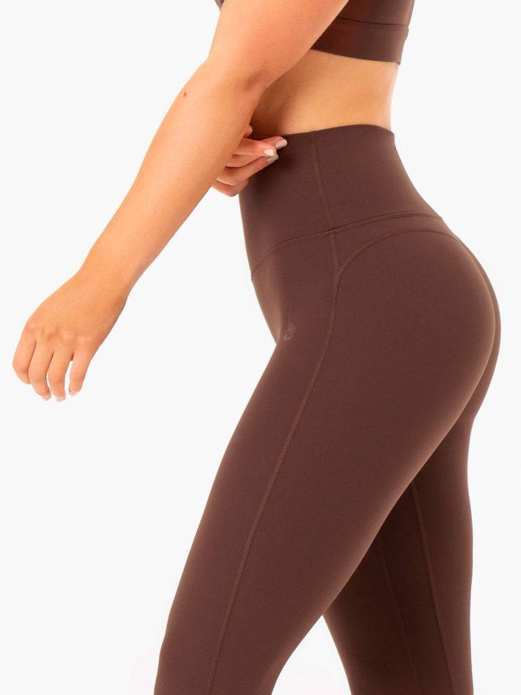 Chocolate Ryderwear Women Leggings NKD Align Women's Leggings | AU1898EX