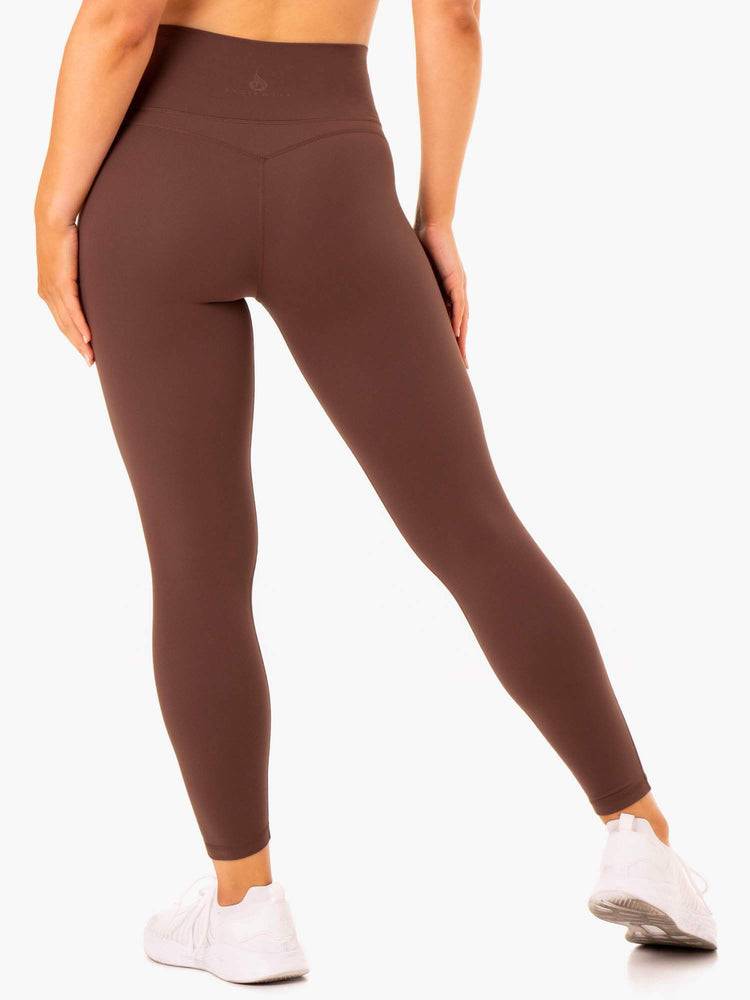 Chocolate Ryderwear Women Leggings NKD Align Women's Leggings | AU1898EX