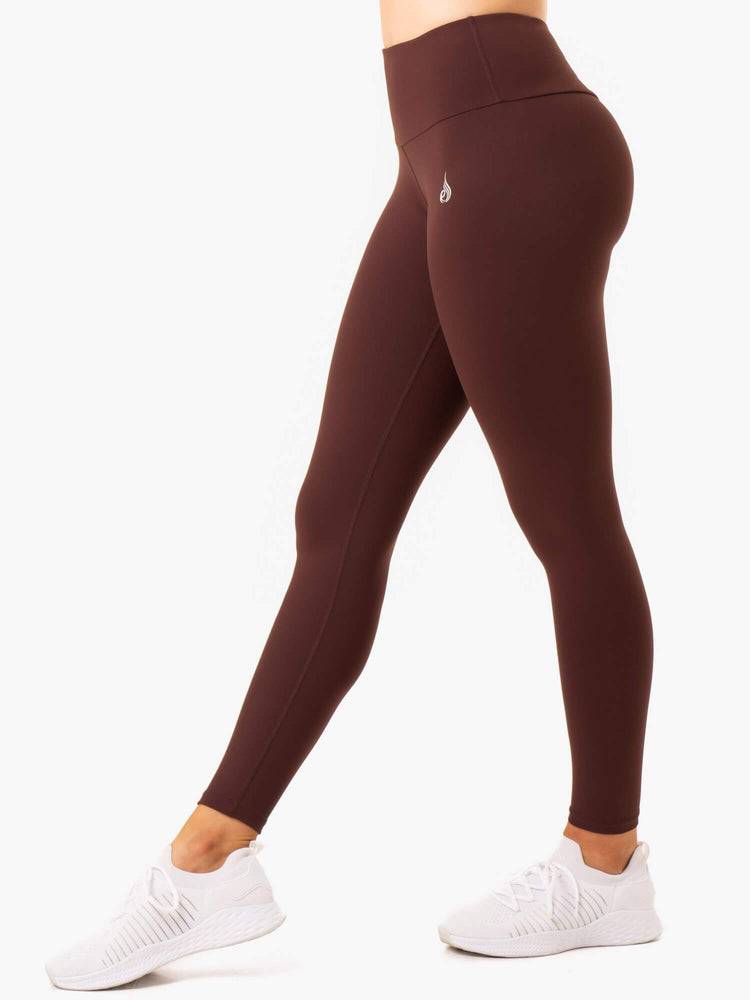 Chocolate Ryderwear Women Leggings Staples Scrunch Bum Women's Leggings | AU1888LH