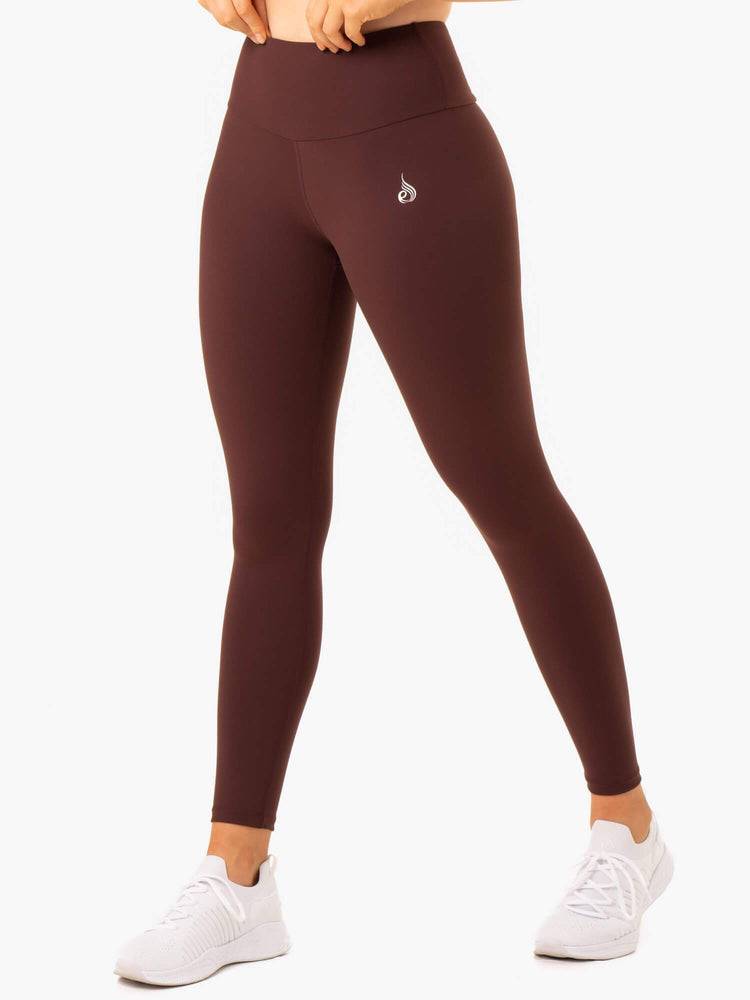 Chocolate Ryderwear Women Leggings Staples Scrunch Bum Women\'s Leggings | AU1888LH