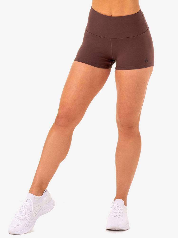 Chocolate Ryderwear Women Shorts Adapt High Waisted Scrunch Women's Shorts | AU2004TV