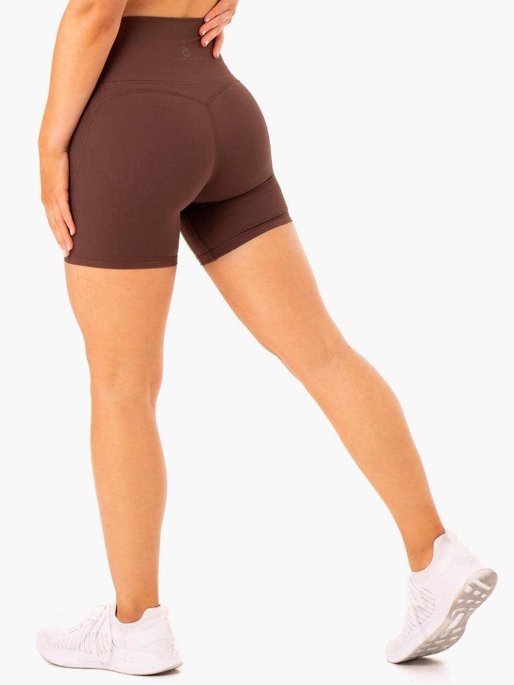 Chocolate Ryderwear Women Shorts NKD Align Women's Shorts | AU2183WY