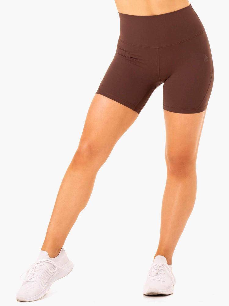 Chocolate Ryderwear Women Shorts NKD Align Women's Shorts | AU2183WY