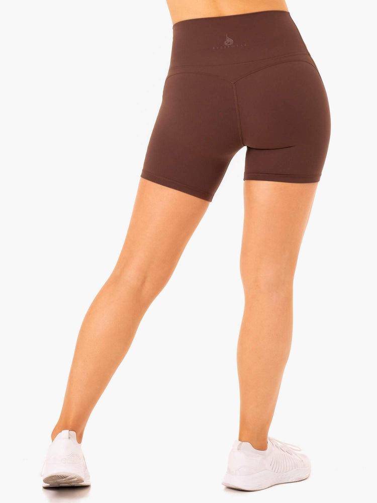 Chocolate Ryderwear Women Shorts NKD Align Women's Shorts | AU2183WY