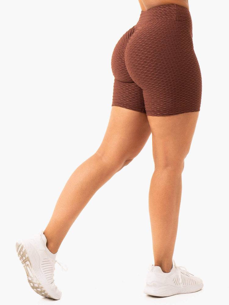 Chocolate Ryderwear Women Shorts Optic Scrunch Bum Women's Shorts | AU2000QZ