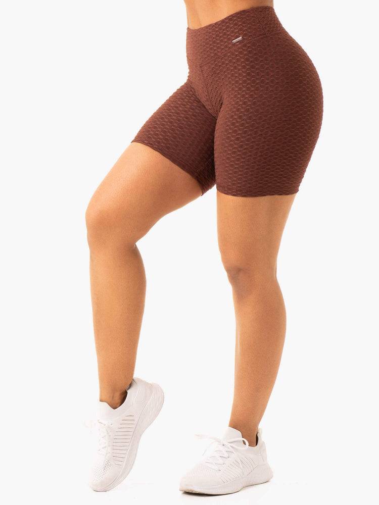 Chocolate Ryderwear Women Shorts Optic Scrunch Bum Women's Shorts | AU2000QZ