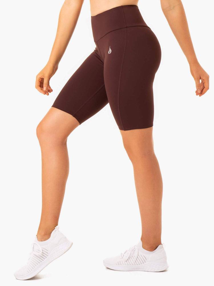 Chocolate Ryderwear Women Shorts Staples Scrunch Bum Bike Women's Shorts | AU2143FM