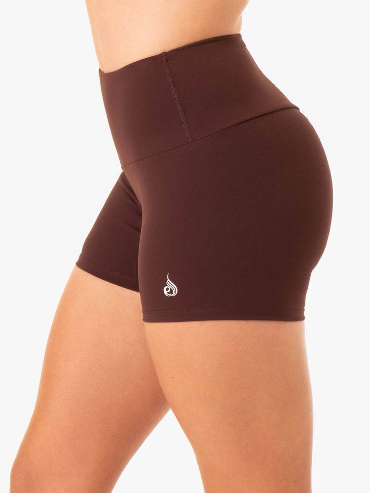 Chocolate Ryderwear Women Shorts Staples Scrunch Bum Booty Women's Shorts | AU2163IS