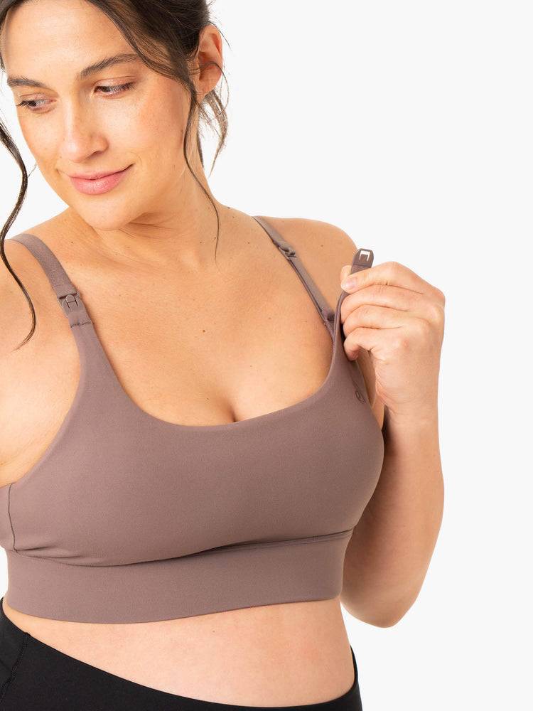 Chocolate Ryderwear Women Sports Bra Active Bump Women's Sports Bra | AU2215IS