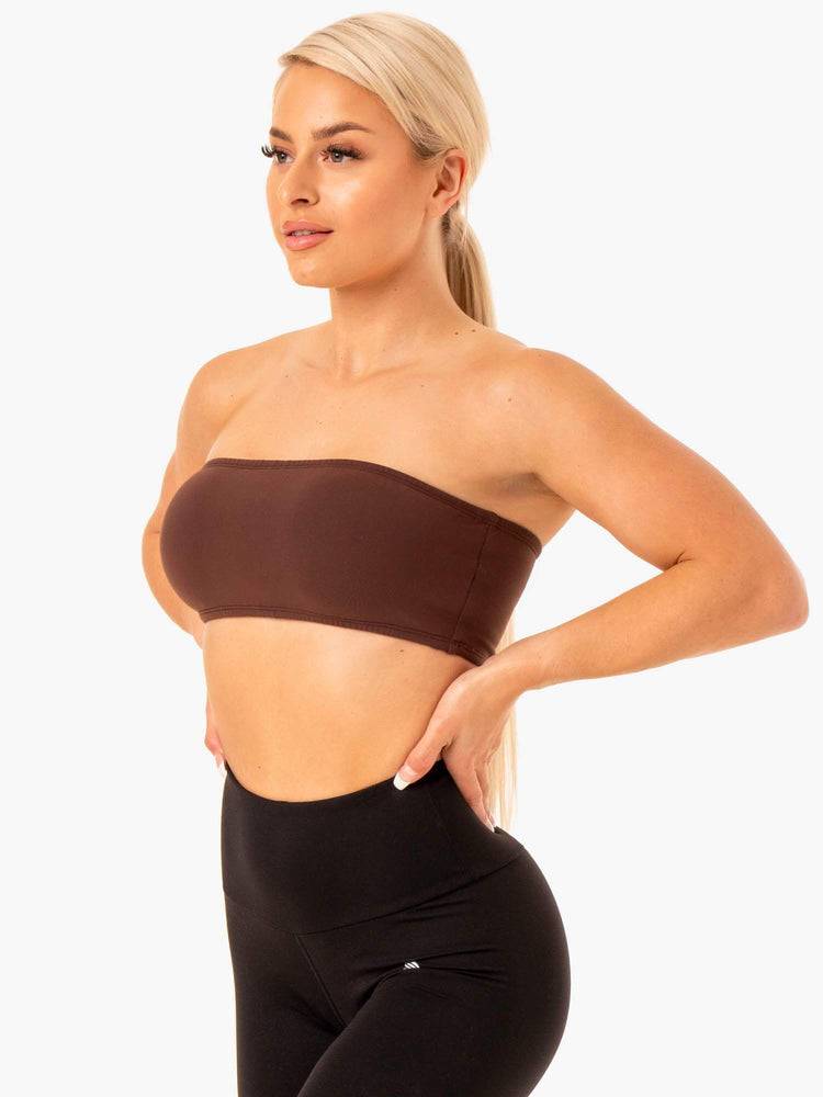 Chocolate Ryderwear Women Sports Bra Bandeau Women's Sports Bra | AU2435XF