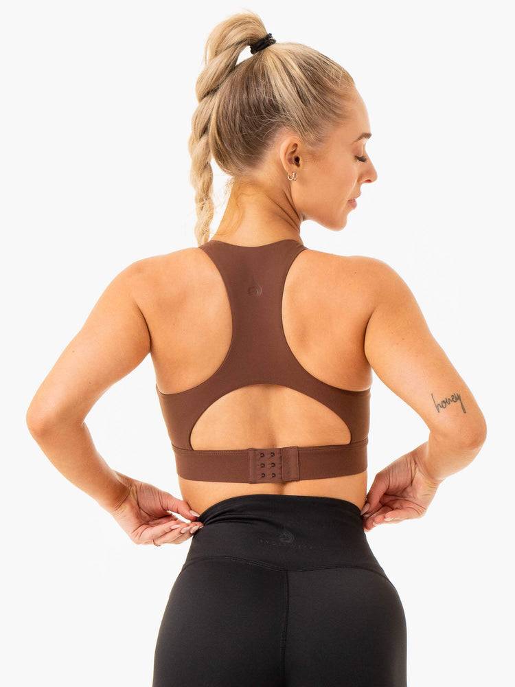 Chocolate Ryderwear Women Sports Bra Critical High Impact Women's Sports Bra | AU2241IS