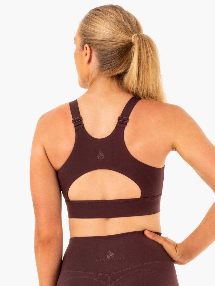 Chocolate Ryderwear Women Sports Bra Reset High Impact Women's Sports Bra | AU2338FM