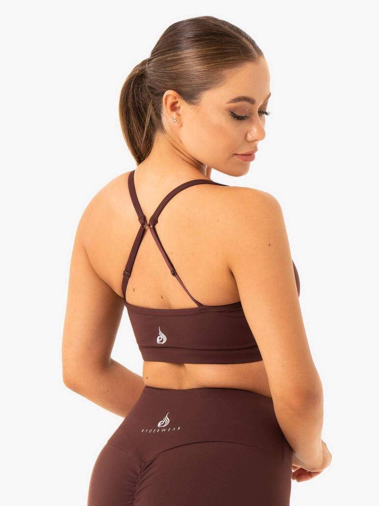 Chocolate Ryderwear Women Sports Bra Staples Women's Sports Bra | AU2463LH