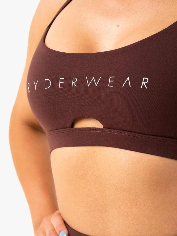 Chocolate Ryderwear Women Sports Bra Staples Women's Sports Bra | AU2463LH